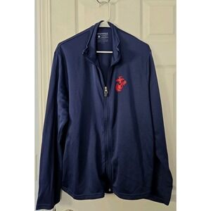 Marines Zipup Light Weight Jacket Size Large Navy Blue